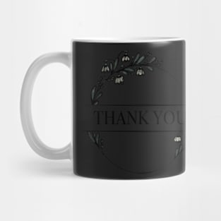 Thank You Floral Design Mug